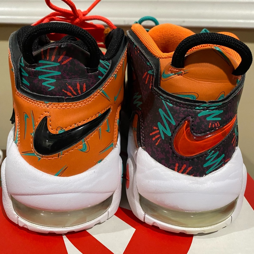 NIKE Air More Uptempo 'What The 90s' Orange Sneakers GS Size 5Y - Picture 3 of 7